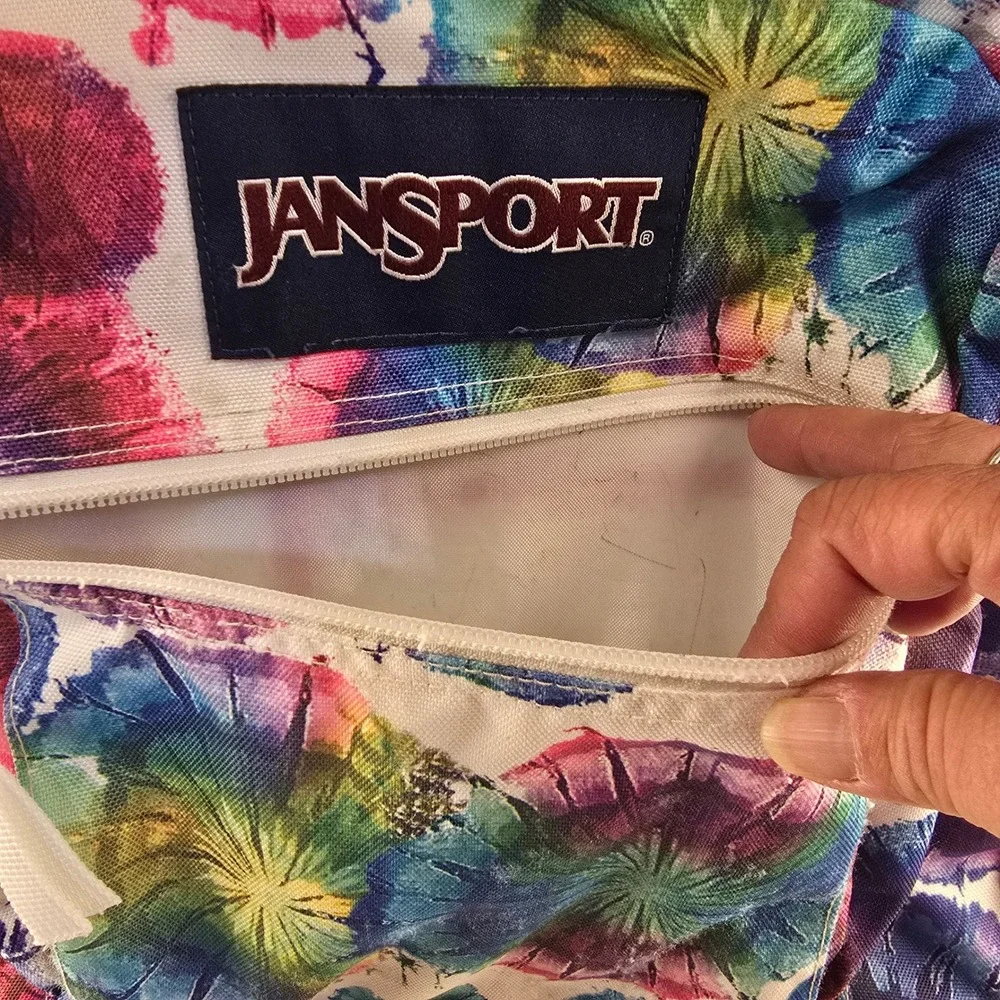 JanSport Big Student Backpack Multi Color Tie Dye Kaleidoscope School Bag
